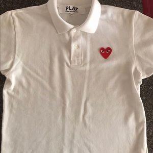 Comme Des Garçons Play heart patch polo shirt
